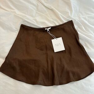 Brown mini skirt